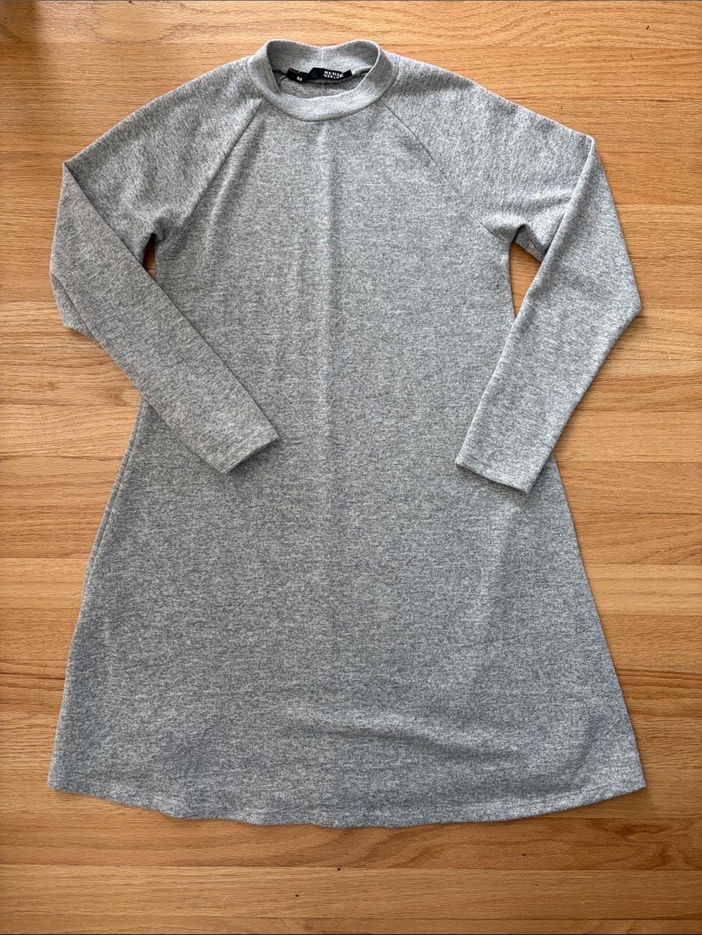 Rebel Sugar Grey Long-Sleeve A-Line Knit Dress